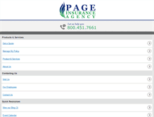 Tablet Screenshot of pageinsuranceagency.com